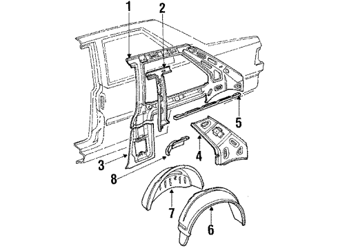 1988 Volvo 780 Inner Panel