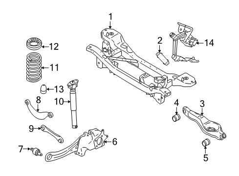 2010 Volvo S40 Trailing Arm, Passenger Side Diagram for 30736490