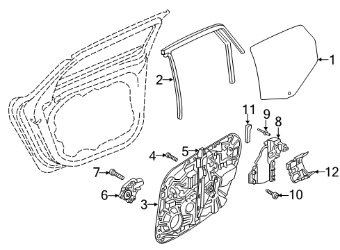 2018 Volvo V90 Cross Country Rear Door - Glass & Hardware