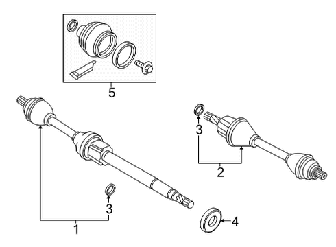 2023 Volvo C40 Recharge Drive Axles - Front