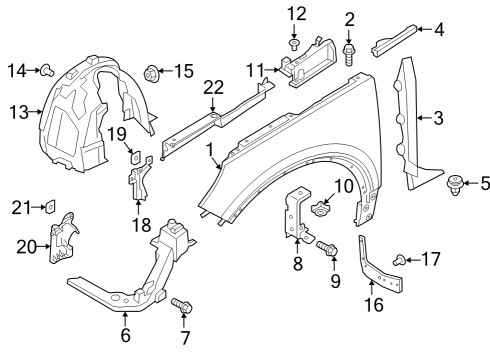 2021 Volvo XC40 Recharge Fender & Components