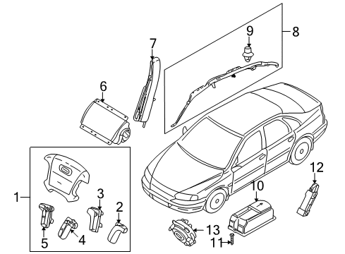 2006 Volvo XC70 Air Bag Components