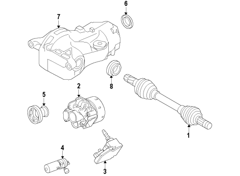 2016 Volvo S60 Cross Country Rear Axle, Differential, Drive Axles, Propeller Shaft
