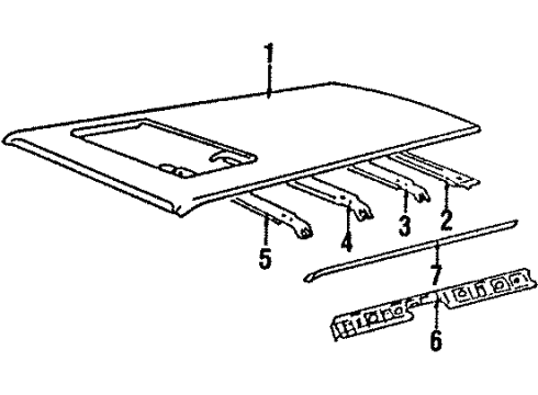 1988 Volvo 740 Roof & Components