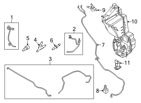 2019 Volvo S60 Washer Components