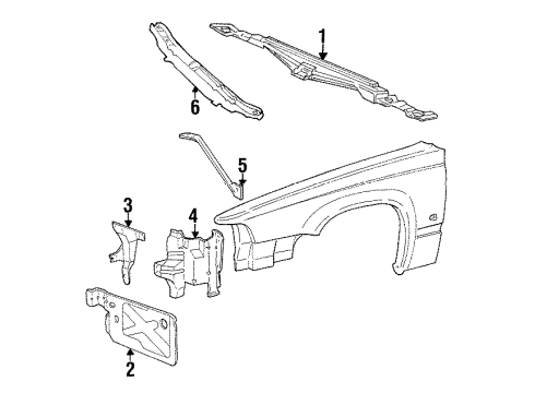 1997 Volvo V90 Radiator Support