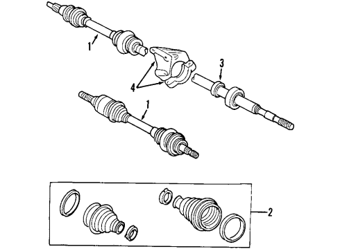 2003 Volvo C70 Front Axle Shafts & Joints, Drive Axles