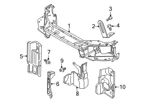 2009 Volvo S80 Radiator Support