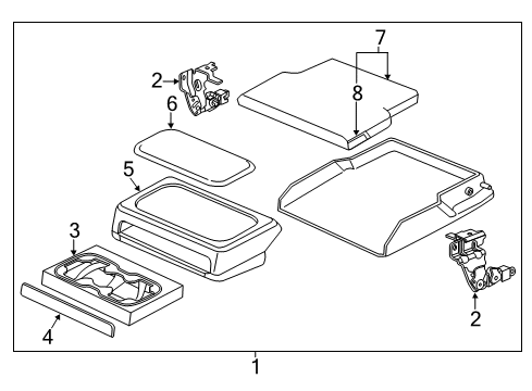 2020 Volvo XC60 Rear Seat Components Diagram 1