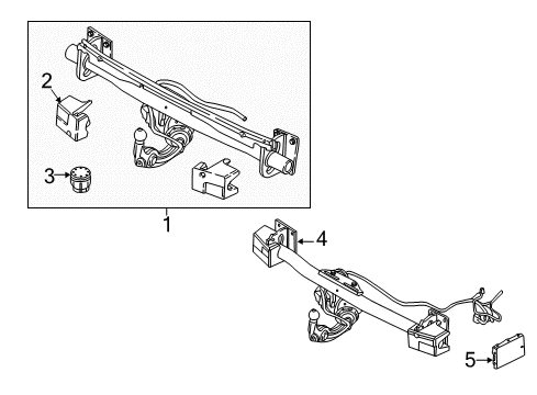 2017 Volvo S90 Trailer Hitch Components
