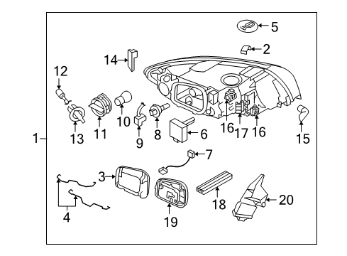 2009 Volvo V50 Bulbs