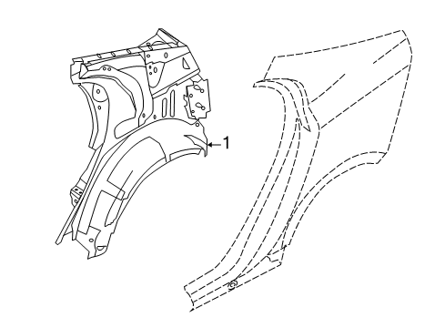 2016 Volvo S60 Cross Country Inner Structure - Quarter Panel