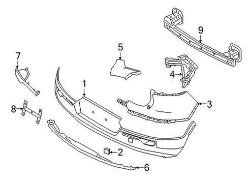 2023 Volvo C40 Recharge Bumper & Components - Rear