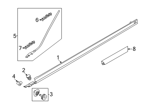 2021 Volvo XC40 Recharge Exterior Trim - Pillars