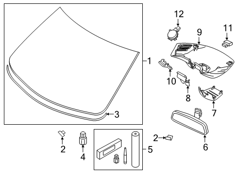 2021 Volvo XC40 Recharge Glass - Windshield