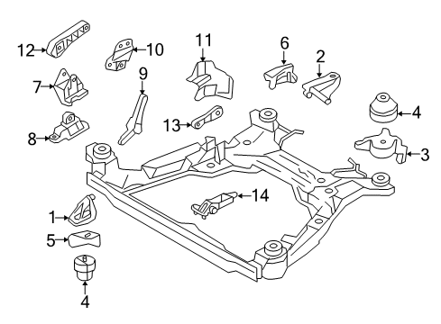 2009 Volvo S80 Engine & Trans Mounting Diagram 3