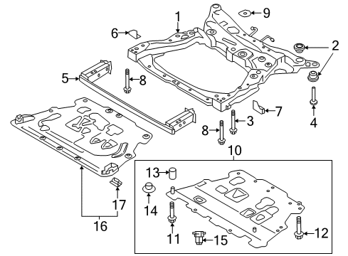 2022 Volvo XC60 Crossmember Bushing Diagram for 31360662