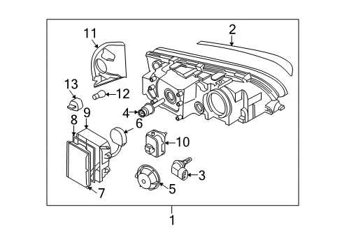 2003 Volvo S80 Headlamps, Headlamp Washers/Wipers