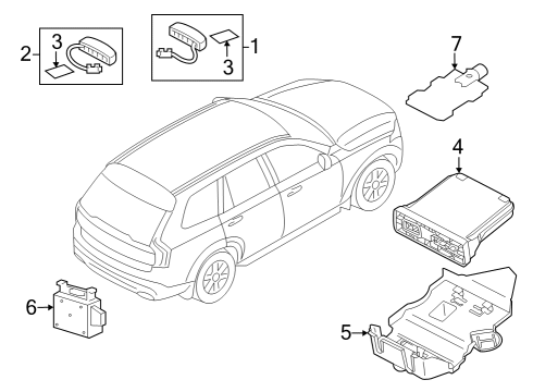 2023 Volvo V60 Cross Country Communication System Components