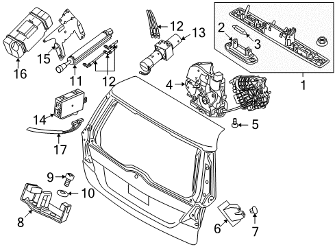 2015 Volvo XC70 Lift Gate - Lock & Hardware