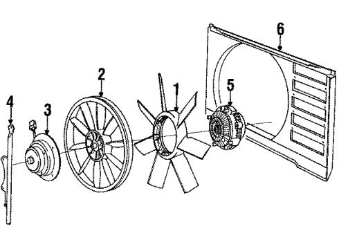 1988 Volvo 740 Cooling System, Radiator, Water Pump, Cooling Fan