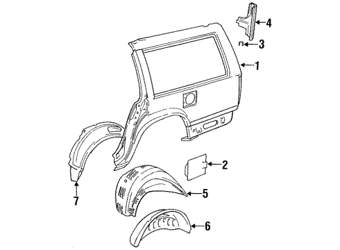 1997 Volvo V90 Quarter Panel & Components