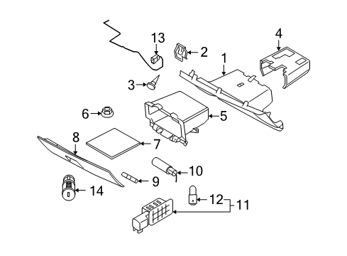 2013 Volvo C30 Glove Box