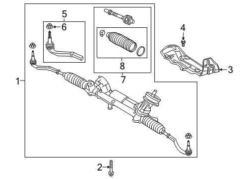 2021 Volvo XC40 Recharge Steering Column & Wheel, Steering Gear & Linkage