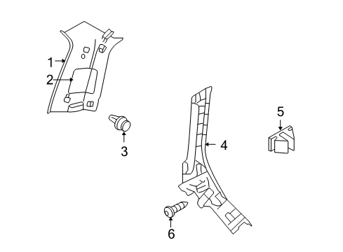 2009 Volvo V50 Interior Trim - Quarter Panels