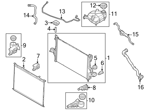 2023 Volvo XC40 Radiator Diagram for 32339782