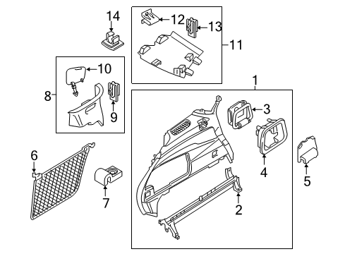 2017 Volvo V60 Cross Country Interior Trim - Quarter Panels