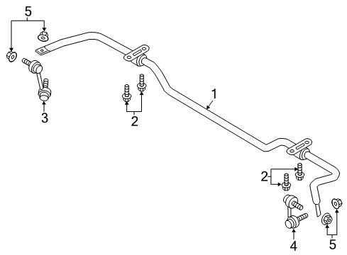 2018 Volvo XC60 Rear Suspension Components, Lower Control Arm, Upper Control Arm, Ride Control, Stabilizer Bar