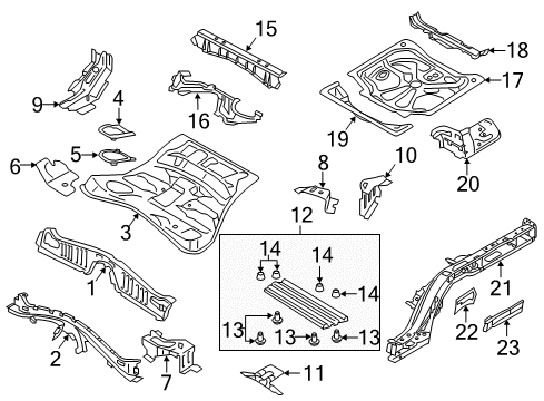 2018 Volvo V90 Cross Country Rear Body - Floor & Rails