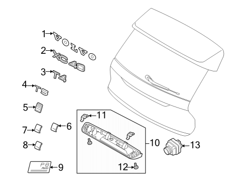 2021 Volvo XC40 Recharge Exterior Trim - Lift Gate