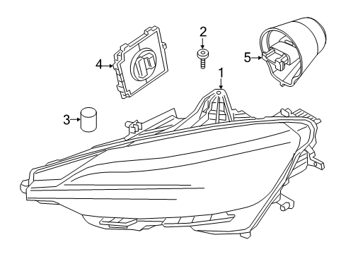 2021 Volvo V60 Cross Country Headlamp Components