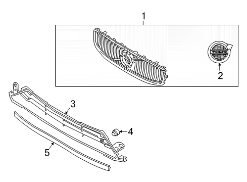 2019 Volvo V60 Grille & Components