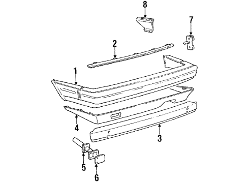 1990 Volvo 740 Rear Bumper