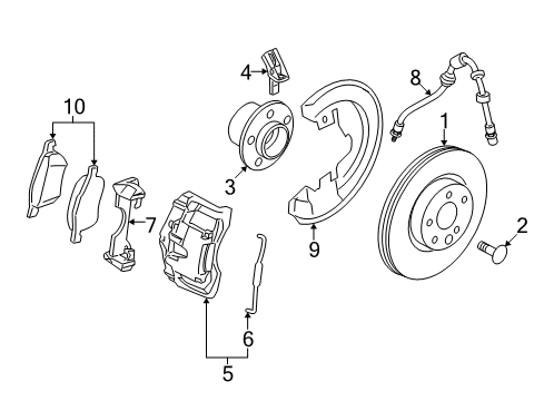 2009 Volvo S80 Front Brakes
