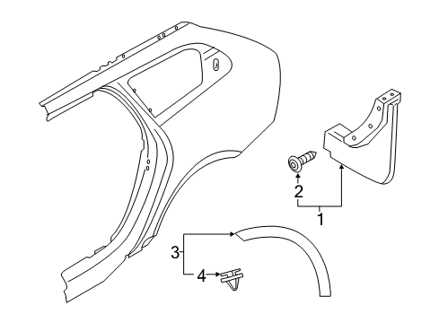 2018 Volvo V90 Cross Country Exterior Trim - Quarter Panel