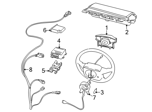 1998 Volvo V70 Air Bag Components