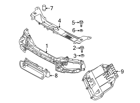 2009 Volvo S40 Radiator Support