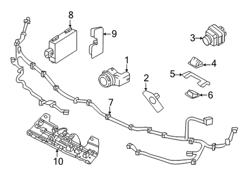 2021 Volvo V90 Electrical Components - Rear Bumper