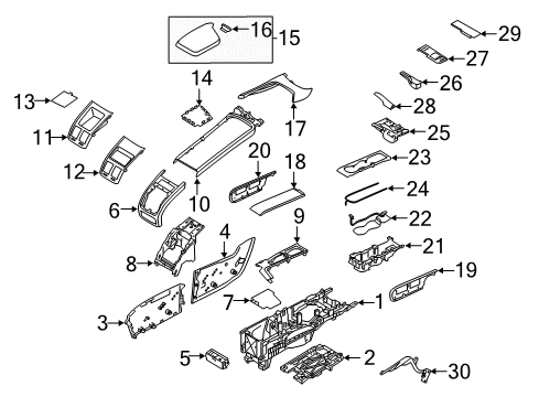 2018 Volvo S90 Cup Holder Diagram for 31377368