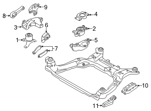 2016 Volvo V60 Engine & Trans Mounting Diagram 3