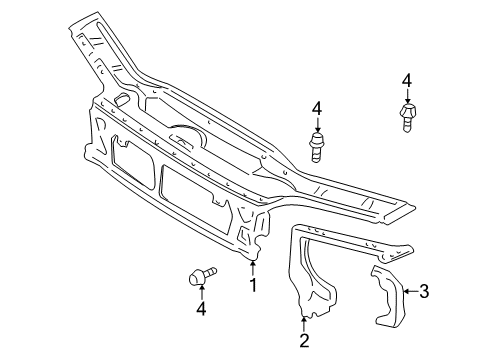 2002 Volvo S60 Radiator Support