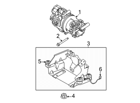 2023 Volvo C40 Recharge Compressor Assembly Diagram for 36010526