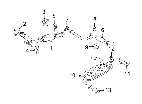 2013 Volvo C30 Exhaust Components