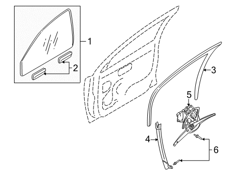 2011 Volvo XC90 Front Door - Glass & Hardware