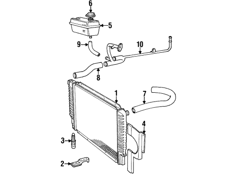 1997 Volvo V90 Radiator & Components