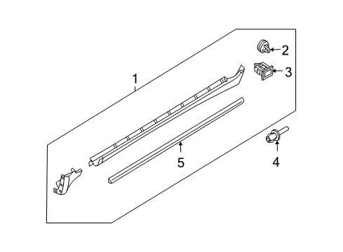 2011 Volvo XC90 Exterior Trim - Pillars, Rocker & Floor